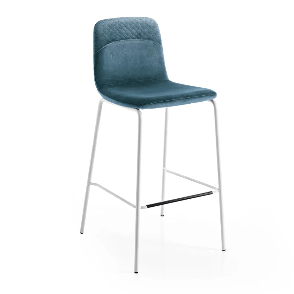 Küchenhocker in farbigem Samt Modernes und elegantes Design - Bizet