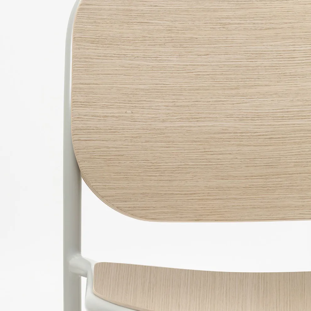 Küchenstuhl aus Holz und lackiertem Metall Made in Italy 2 Stück - Saffia