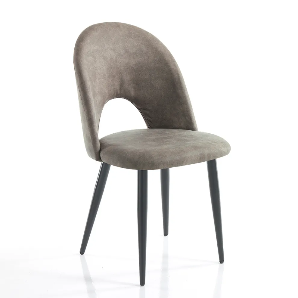 Küchenstuhl aus Kunstleder in gealterter Optik 4 Stück - Renetta