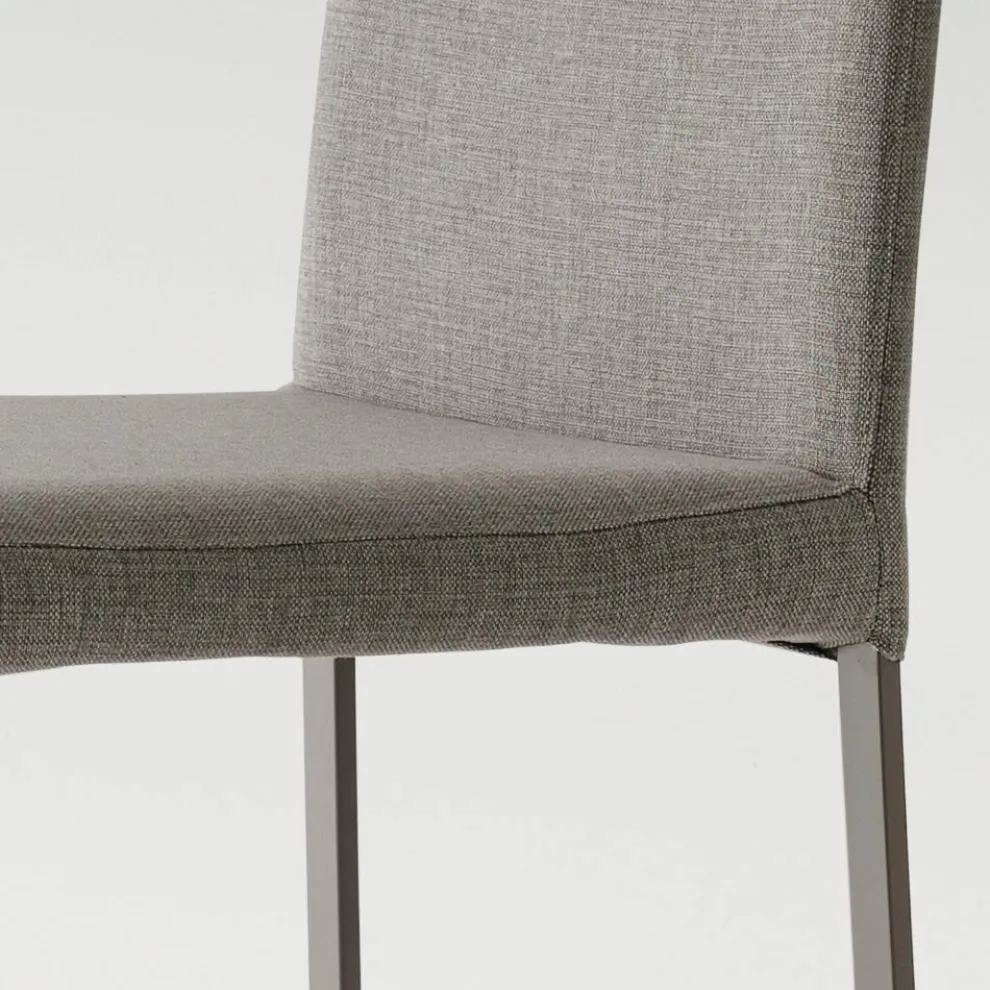 Küchenstuhl gepolstert in Stoff Made in Italy, 2 Stück - Mawi