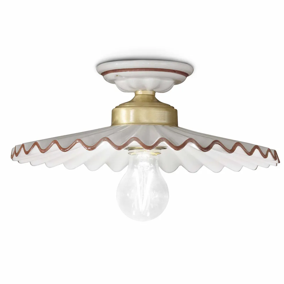 Keramik Deckenleuchte hochglänzend Ferroluce