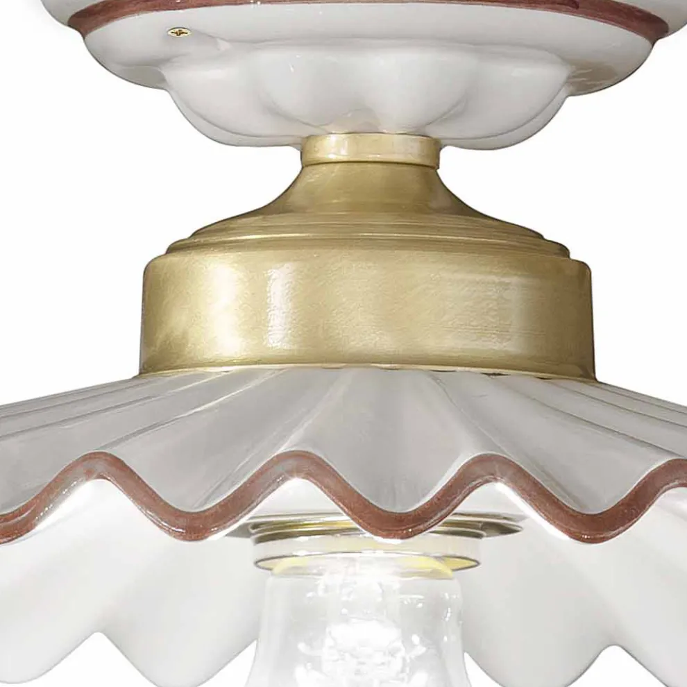 Keramik Deckenleuchte hochglänzend Ferroluce