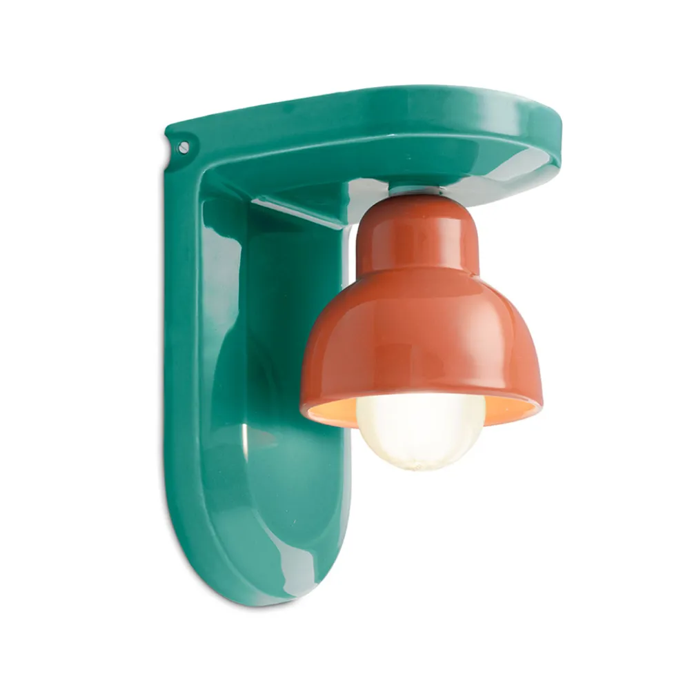 Keramik-Wandleuchte mit 1 Licht, hergestellt in Italien – Berimbau