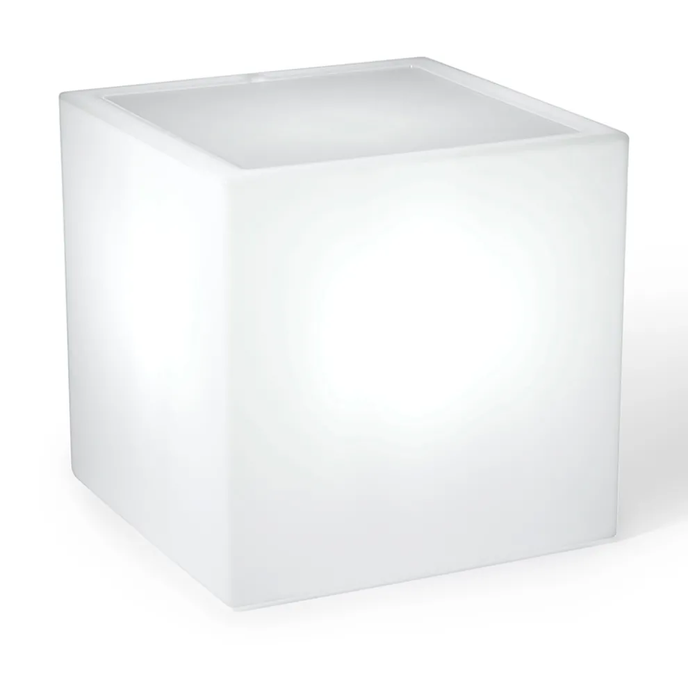 Heller Garten-Couchtisch aus weißem Polyethylen Made in Italy - Derti