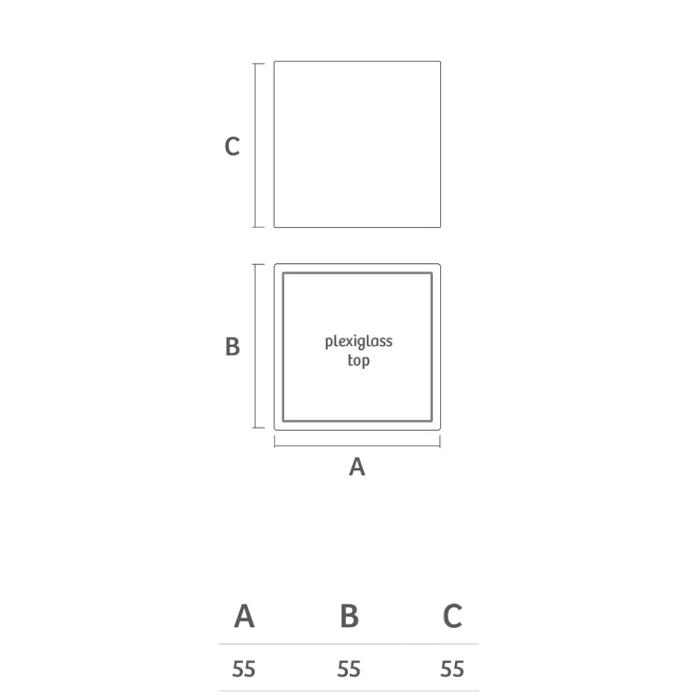 Heller Garten-Couchtisch aus weißem Polyethylen Made in Italy - Derti