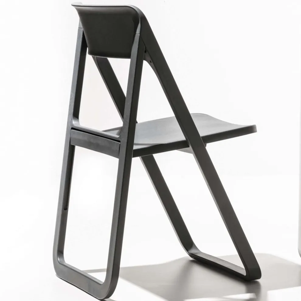 Klappbarer Esszimmerstuhl aus farbigem Polypropylen, 4 Stück – Eliana