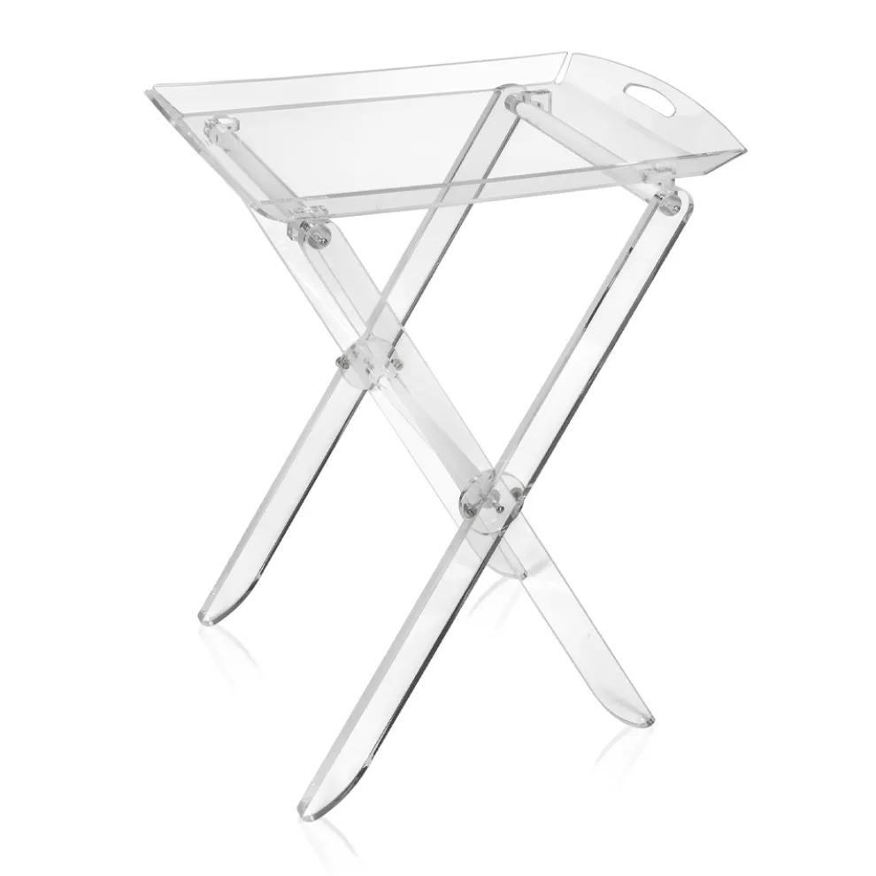 Klapptisch mit transparentem Plexiglas-Tablett 2 Größen - Robbie