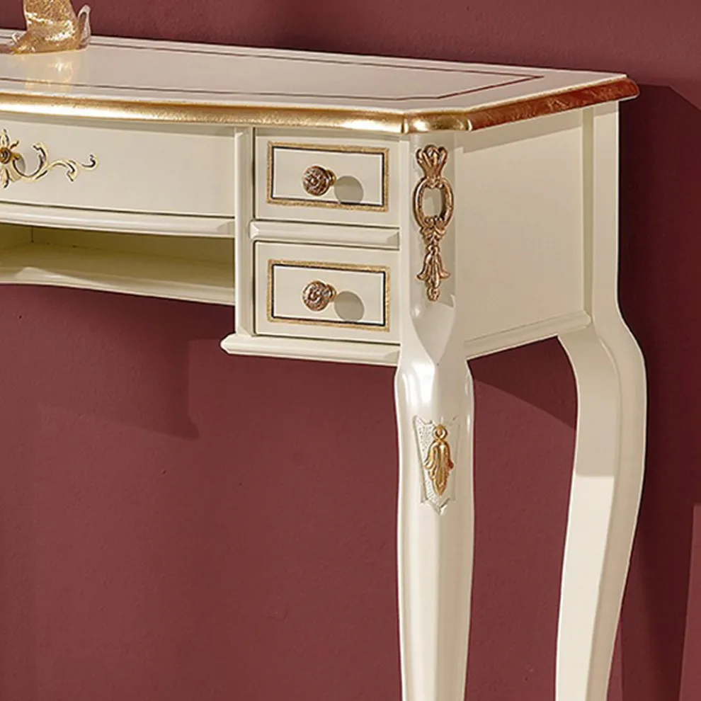 Klassische Eingangskonsole aus Holz mit 5 Schubladen Made in Italy - Richard