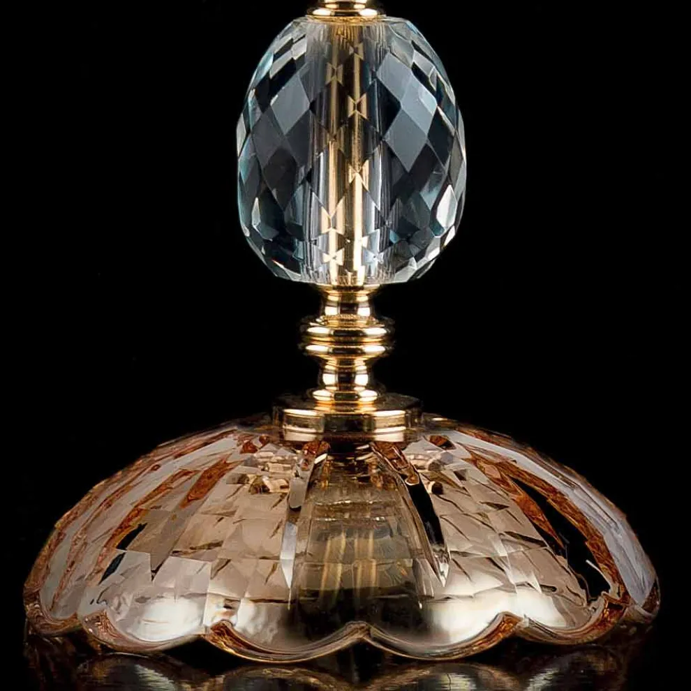 Klassische Tischlampe aus Kristall und Glas Belle, made in Italy