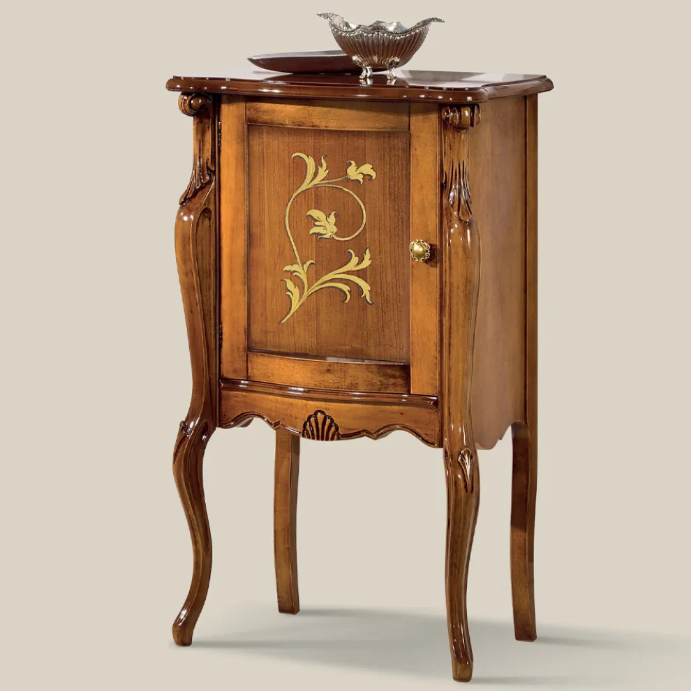 Klassische Wohnzimmermöbel mit 1 Glas- oder Holztür Made in Italy - London