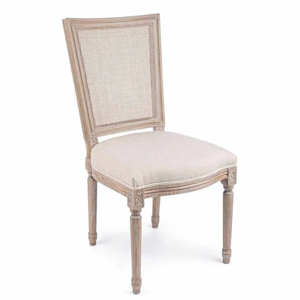 Klassischer Designstuhl mit Holzstruktur 2 Stück Homemotion - Murea