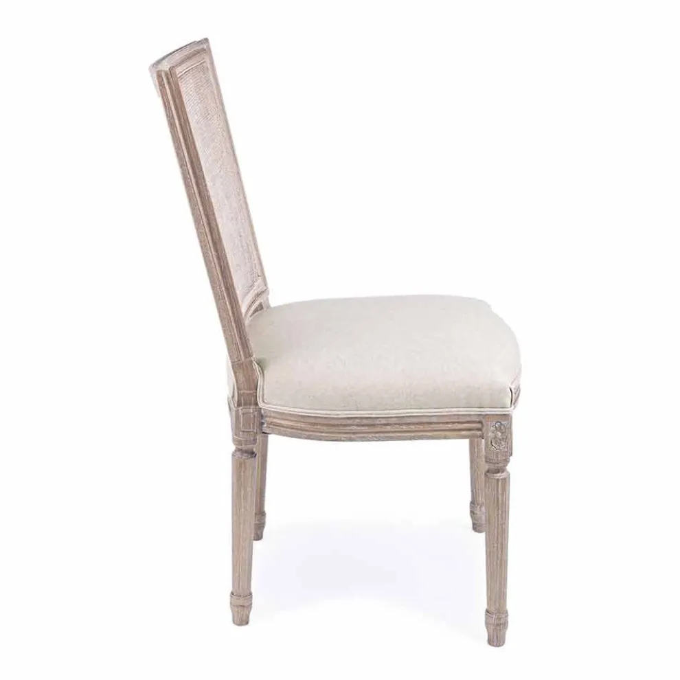 Klassischer Designstuhl mit Holzstruktur 2 Stück Homemotion - Murea