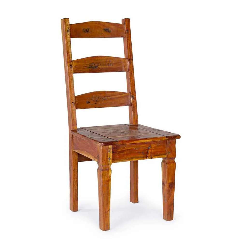 Klassischer Designstuhl aus massivem Akazienholz Homemotion - Moritz