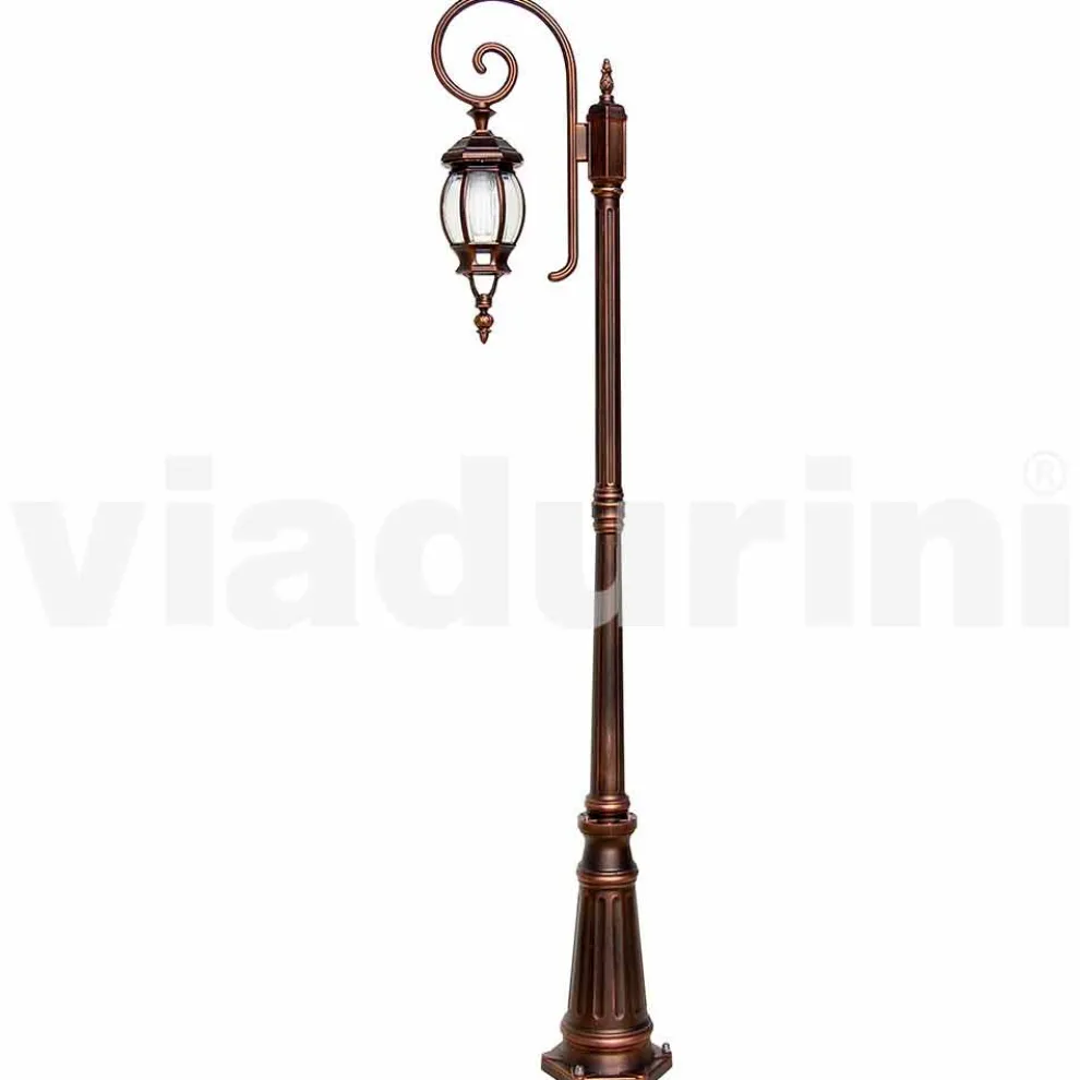 Klassischer Gartenlaternenpfahl aus Aluminium, made in Italy, Anika