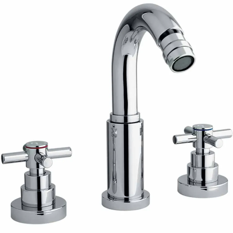 Klassischer 3-Loch-Mischer aus verchromtem Messing Made in Italy - Zumbo