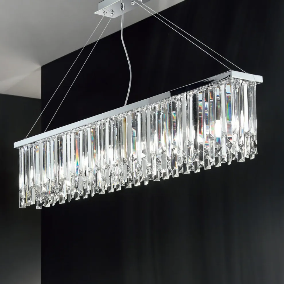 Klassischer Luxus-Hängeleuchter aus Metall und geschliffenem Kristall - Zolando