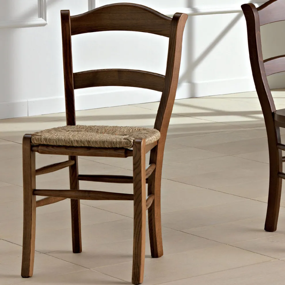 Klassischer Massivholz-Küchenstuhl im italienischen Design - Monika