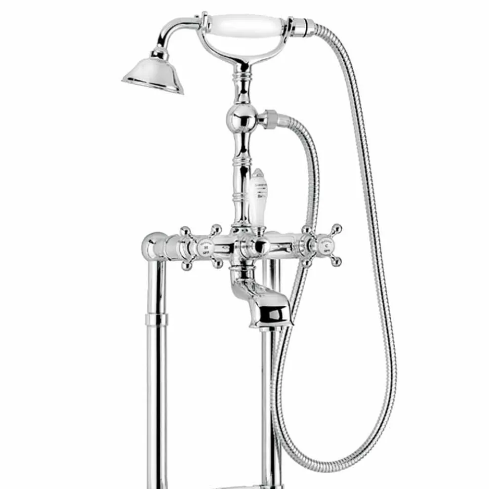 Klassischer Messing-Badewannenmischer Made in Italy - Eripio