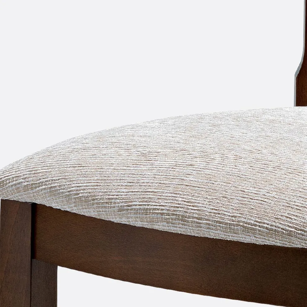 Klassischer Stuhl aus Buchenholz und elegantem italienischem Designstoff - Murray