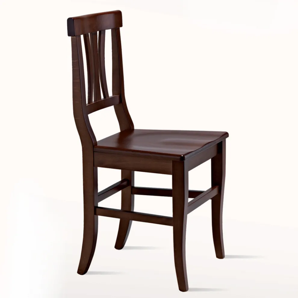 Klassischer Stuhl aus massivem Buchenholz Design Made in Italy - Claudie