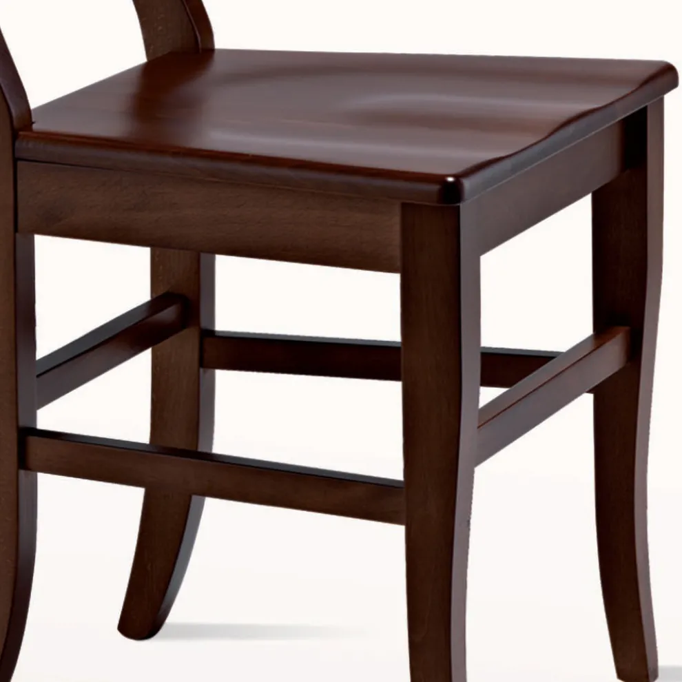 Klassischer Stuhl aus massivem Buchenholz Design Made in Italy - Claudie