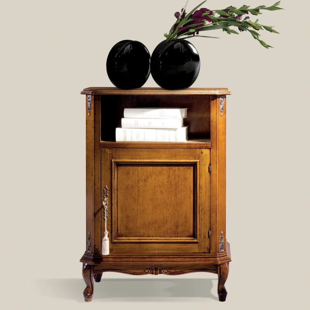 Klassischer Telefonhalter aus Holz mit Tür Made in Italy - Richard