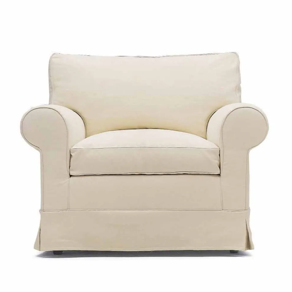 Klassischer Wohnzimmersessel mit Stoff Made in Italy - Andromeda