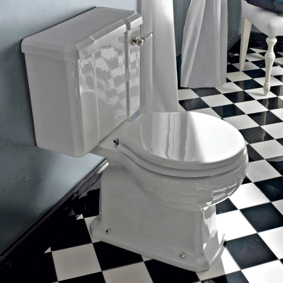 Klassisches Design Monoblock Vase aus weißer Keramik Made in Italy - Marwa