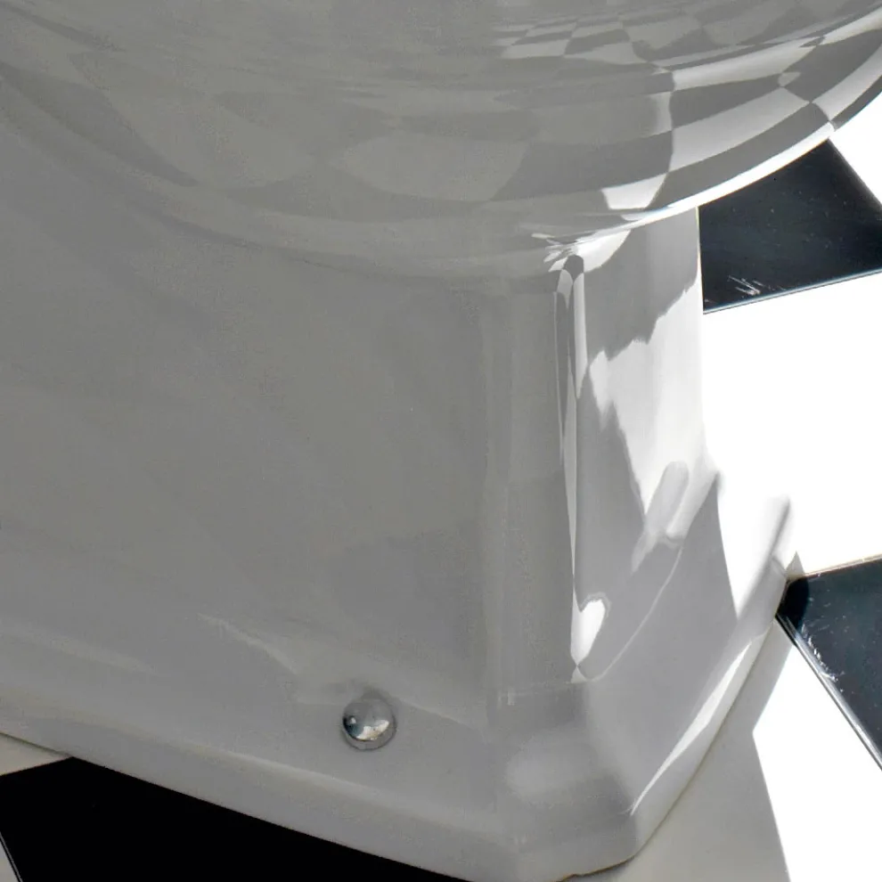 Klassisches Design Monoblock Vase aus weißer Keramik Made in Italy - Marwa