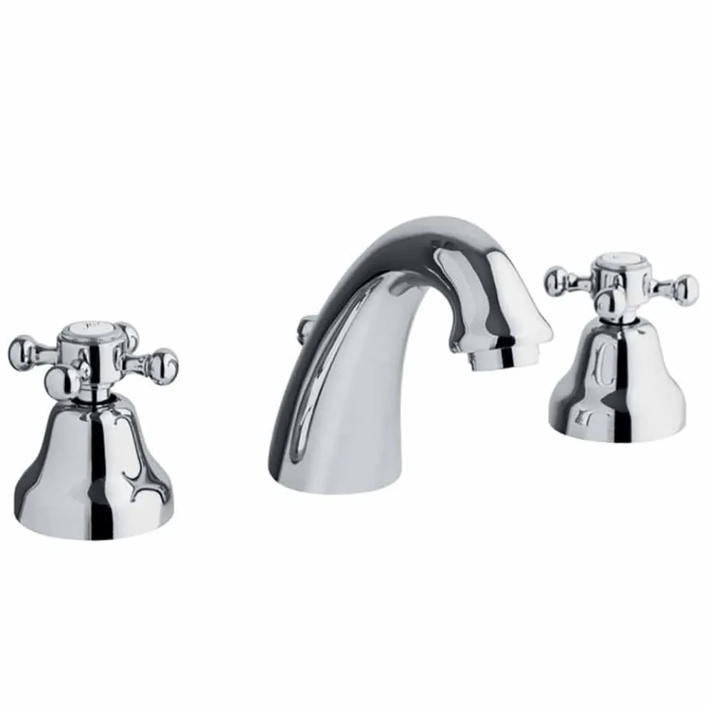 Klassisches Design 3-Loch-Waschtischmischer aus Messing Made in Italy - Lisca