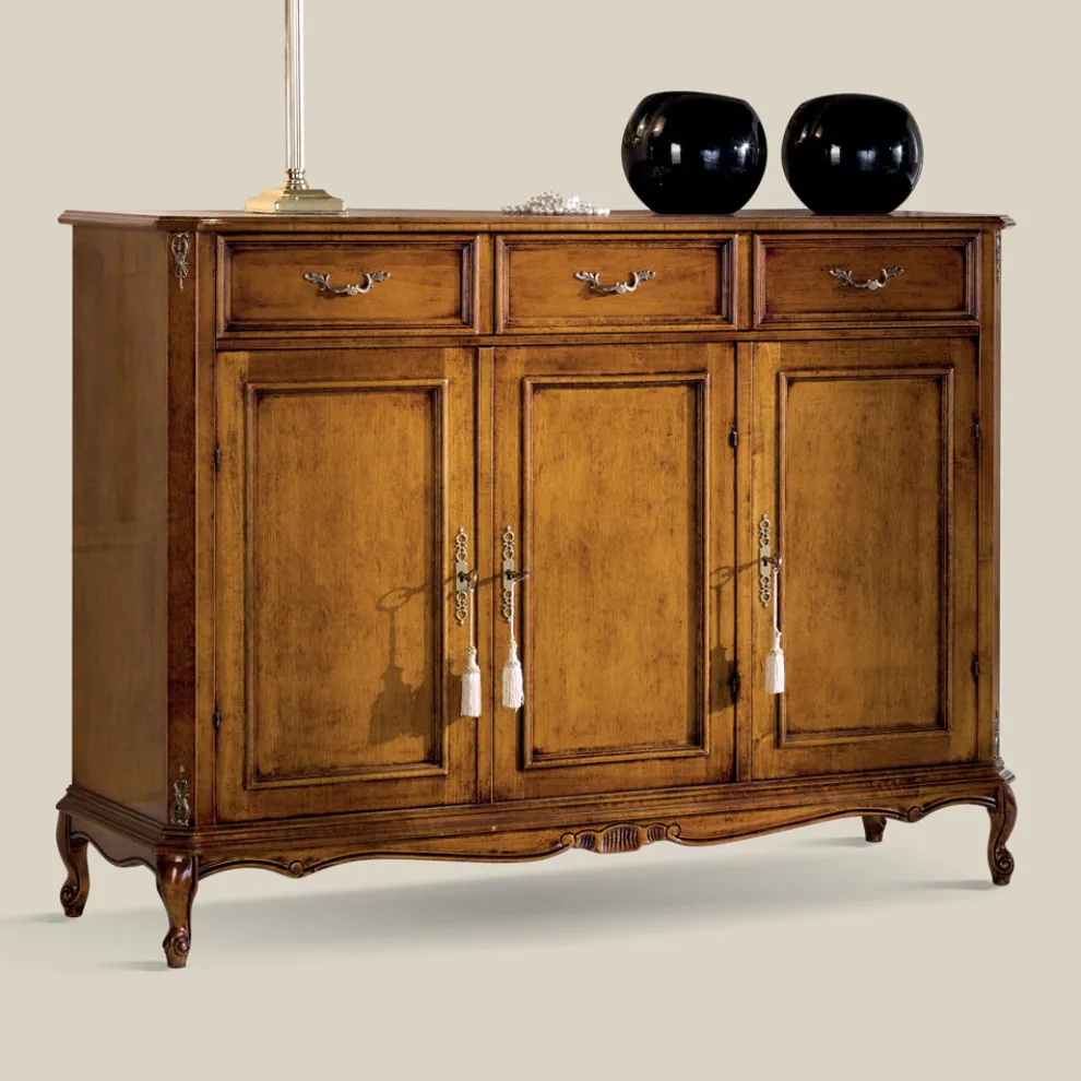 Klassisches Sideboard aus luxuriösem Bassano-Walnussholz, hergestellt in Italien - Richard