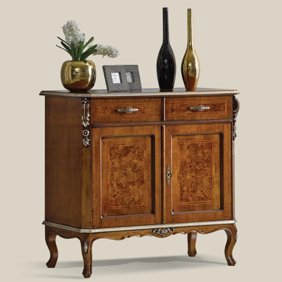 Klassisches Sideboard 2 Türen und 2 Schubladen aus Holz Made in Italy - Cheverny