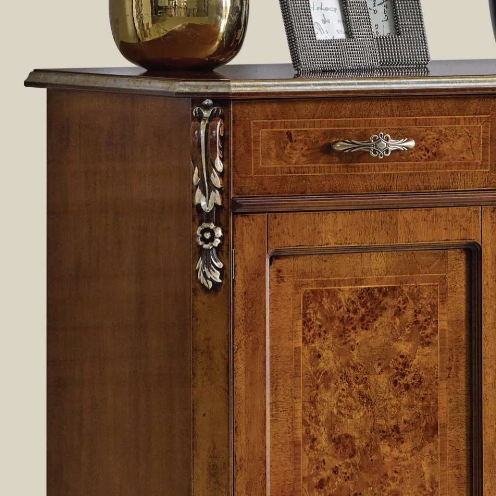Klassisches Sideboard 2 Türen und 2 Schubladen aus Holz Made in Italy - Cheverny