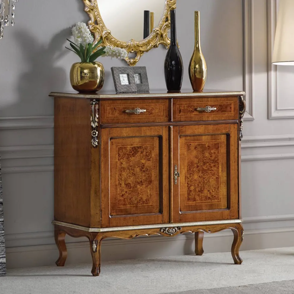 Klassisches Sideboard 2 Türen und 2 Schubladen aus Holz Made in Italy - Cheverny