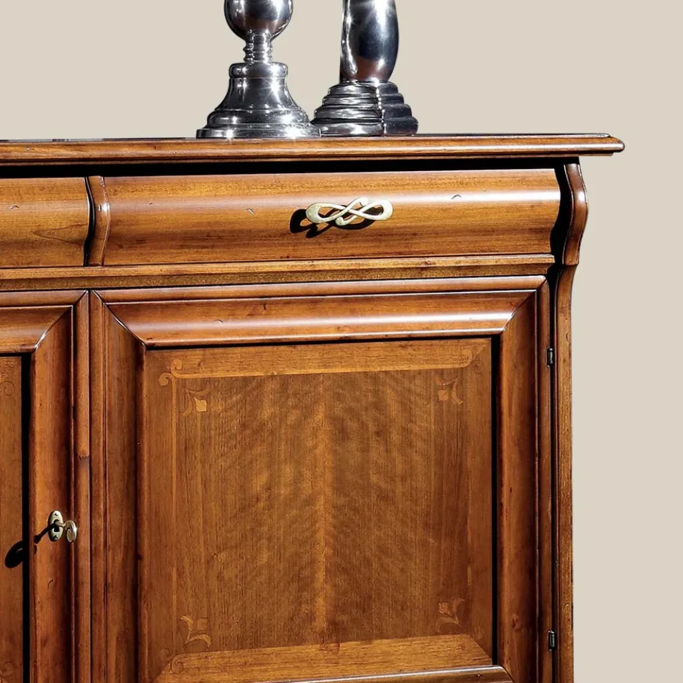 Klassisches Wohnzimmer-Sideboard aus Walnussholz Made in Italy - Helisa