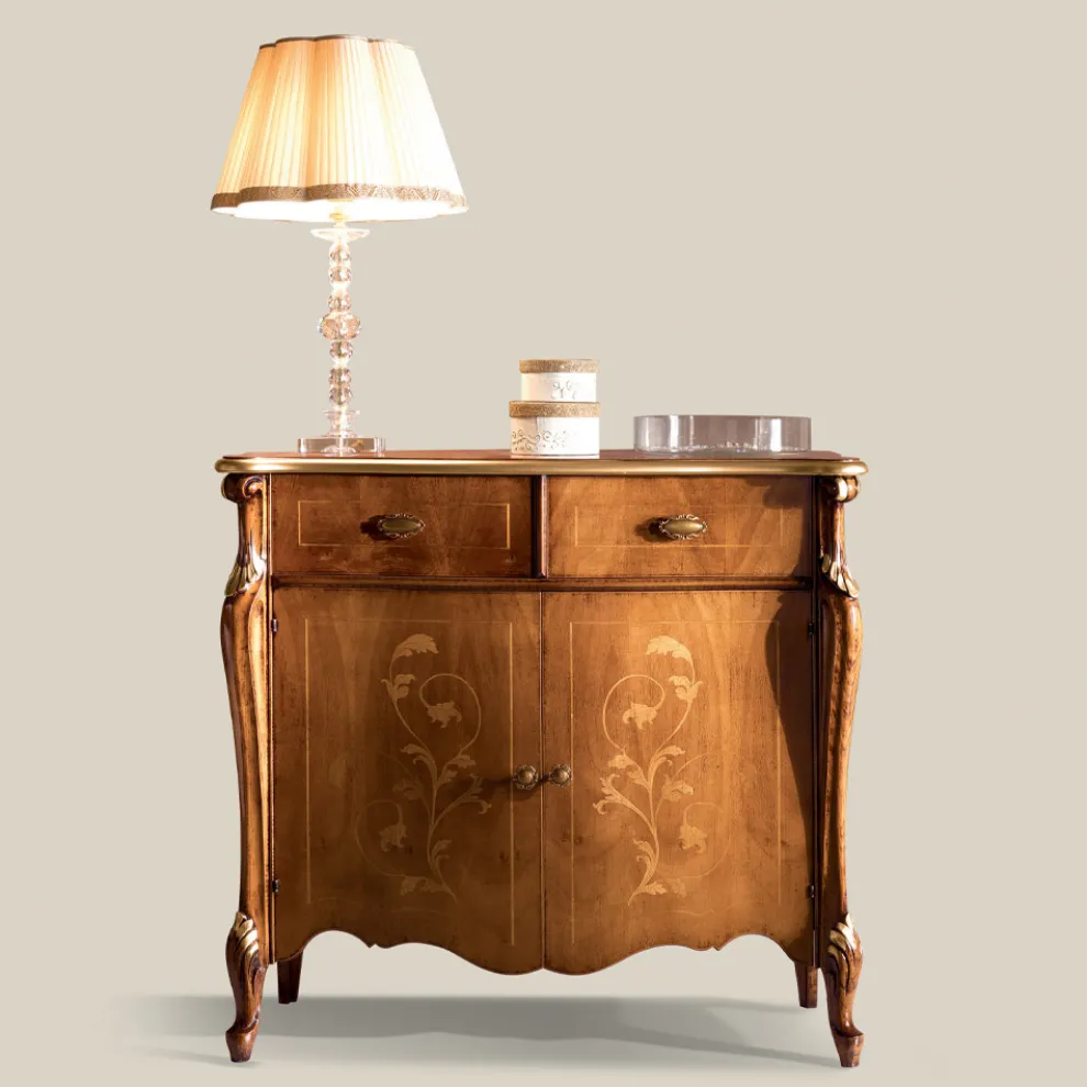 Klassisches Wohnzimmer-Sideboard aus Holz mit Intarsien Made in Italy - Ottaviano