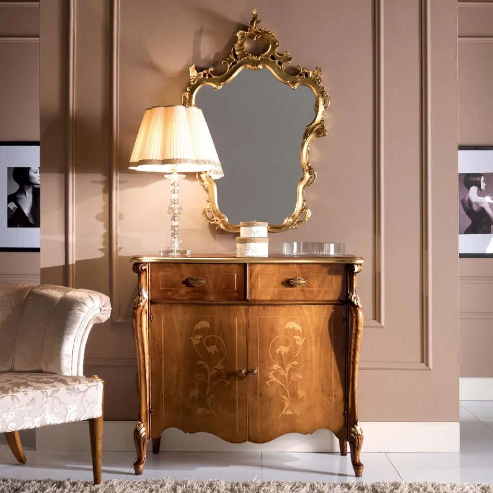 Klassisches Wohnzimmer-Sideboard aus Holz mit Intarsien Made in Italy - Ottaviano