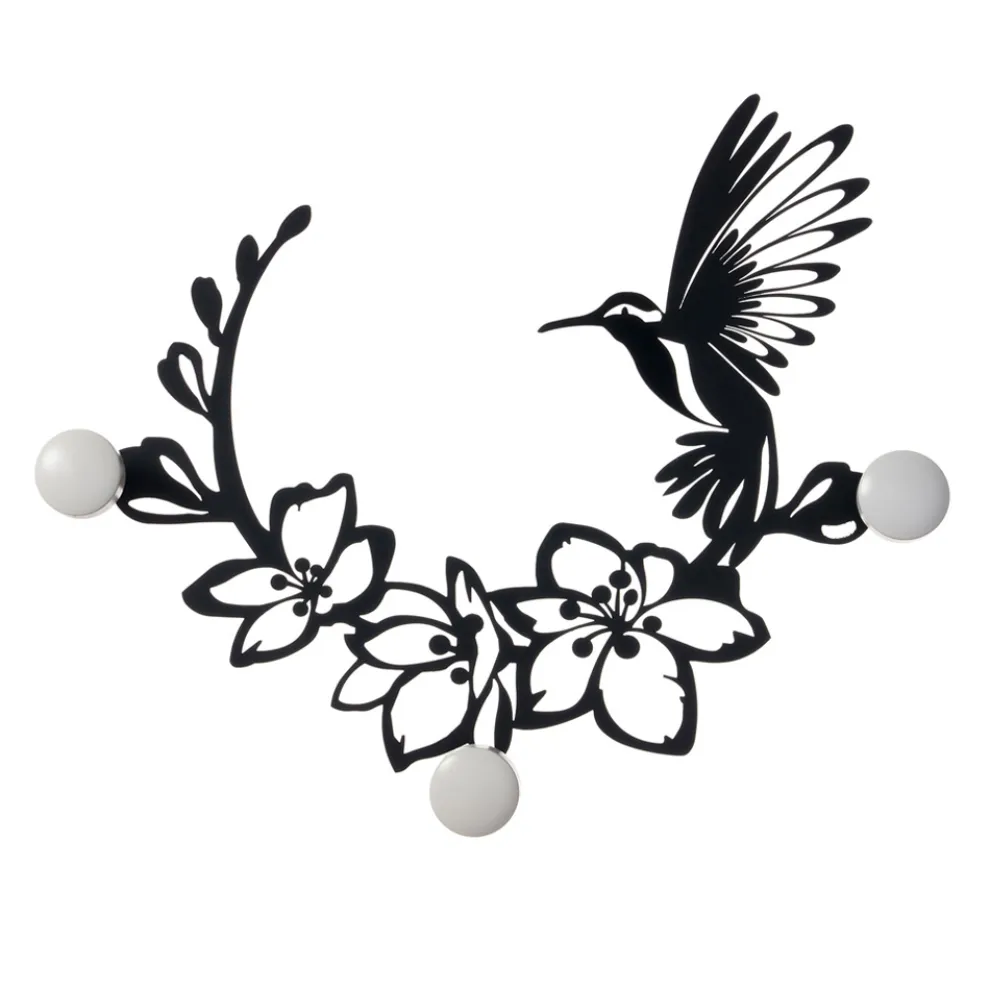 Kleiderbügel aus Eisen mit Kolibri-Dekoration, hergestellt in Italien – Schlüssel