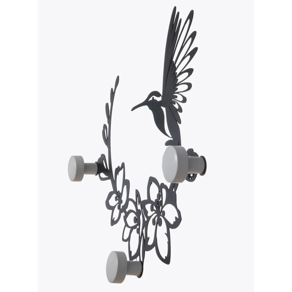 Kleiderbügel aus Eisen mit Kolibri-Dekoration, hergestellt in Italien – Schlüssel