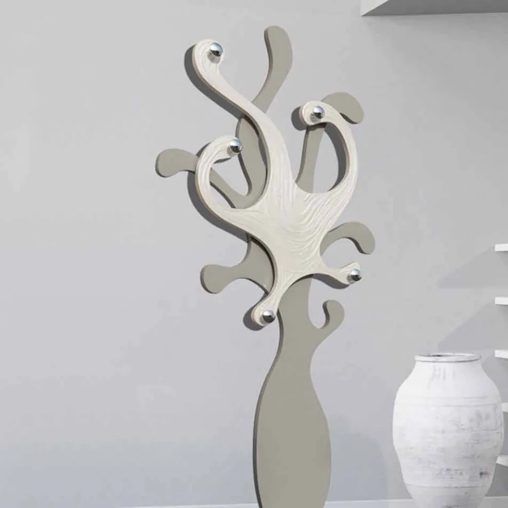 Kleiderhaken für die Wand in modernem Design Perlmutt Effekt Corey