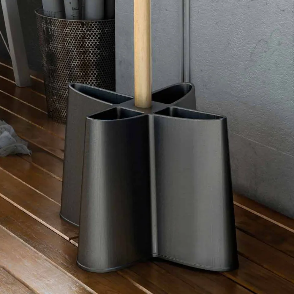 Kleiderständer und Schirmständer aus Buchenholz und Polypropylen Nurri