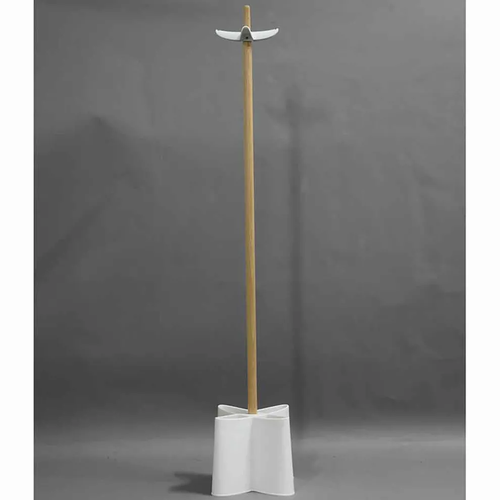 Kleiderständer und Schirmständer aus Buchenholz und Polypropylen Nurri