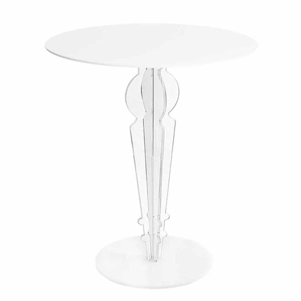 Kleiner Tisch im klassischen Design aus Acrylglas H 64 cm, Cles