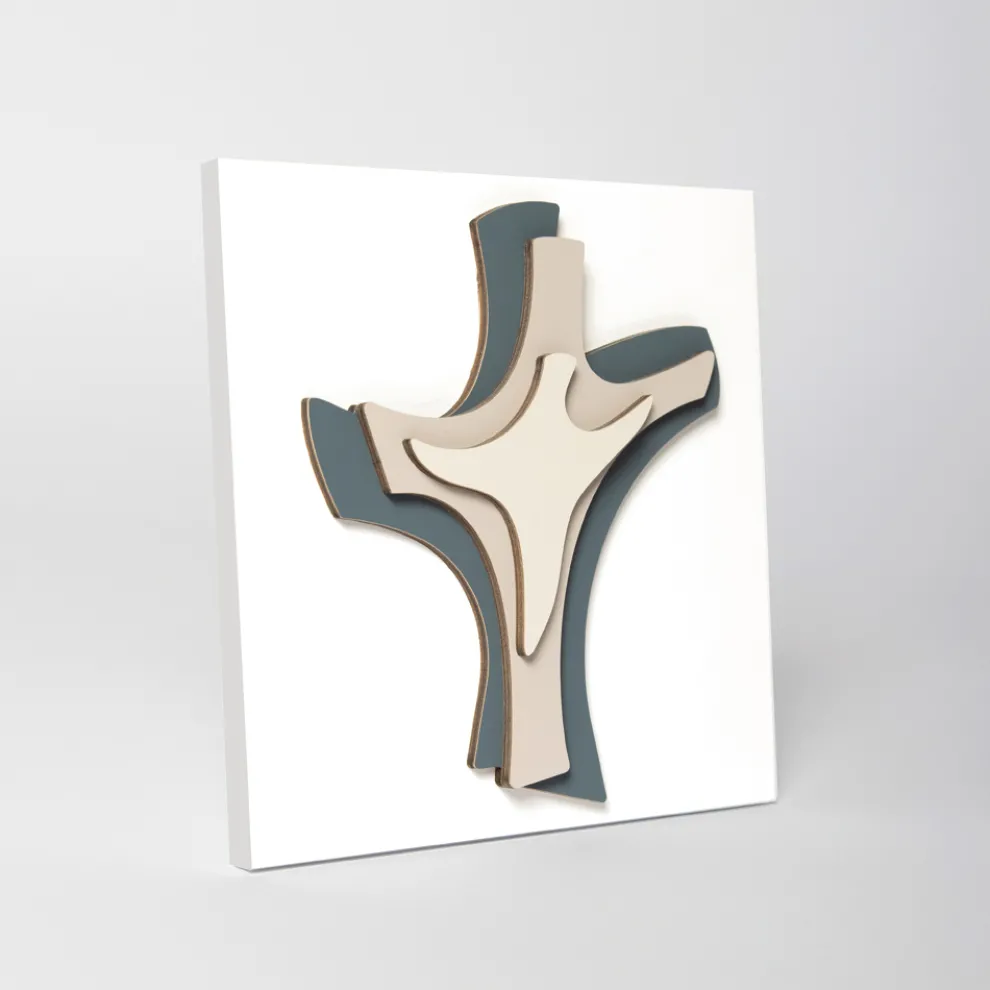 Kleines Bild der Dreifaltigkeit, hergestellt mit Lasergravur, hergestellt in Italien – Tyler