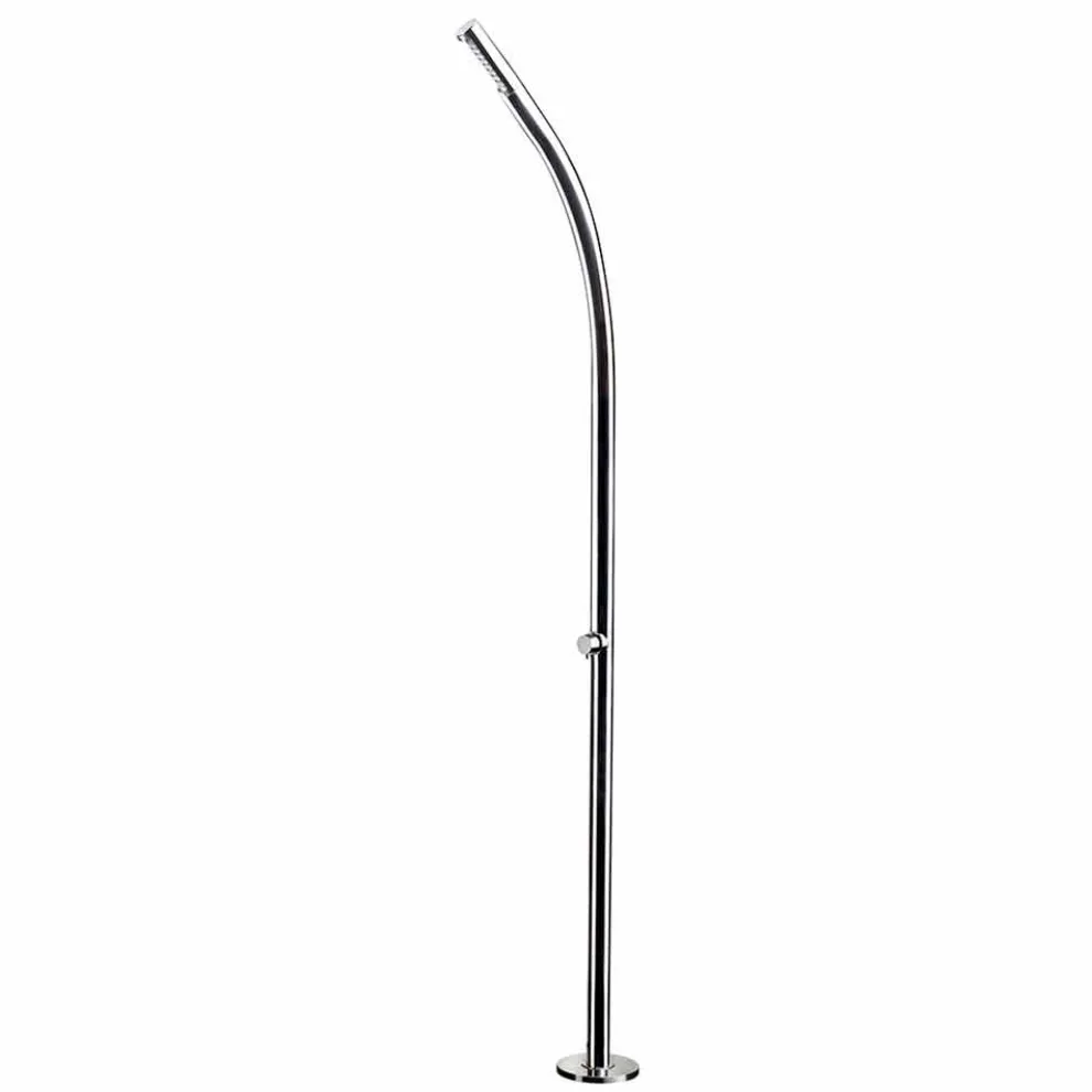 Gartendusche mit eingebautem Duschkopf aus Edelstahl Made in Italy - Yuki