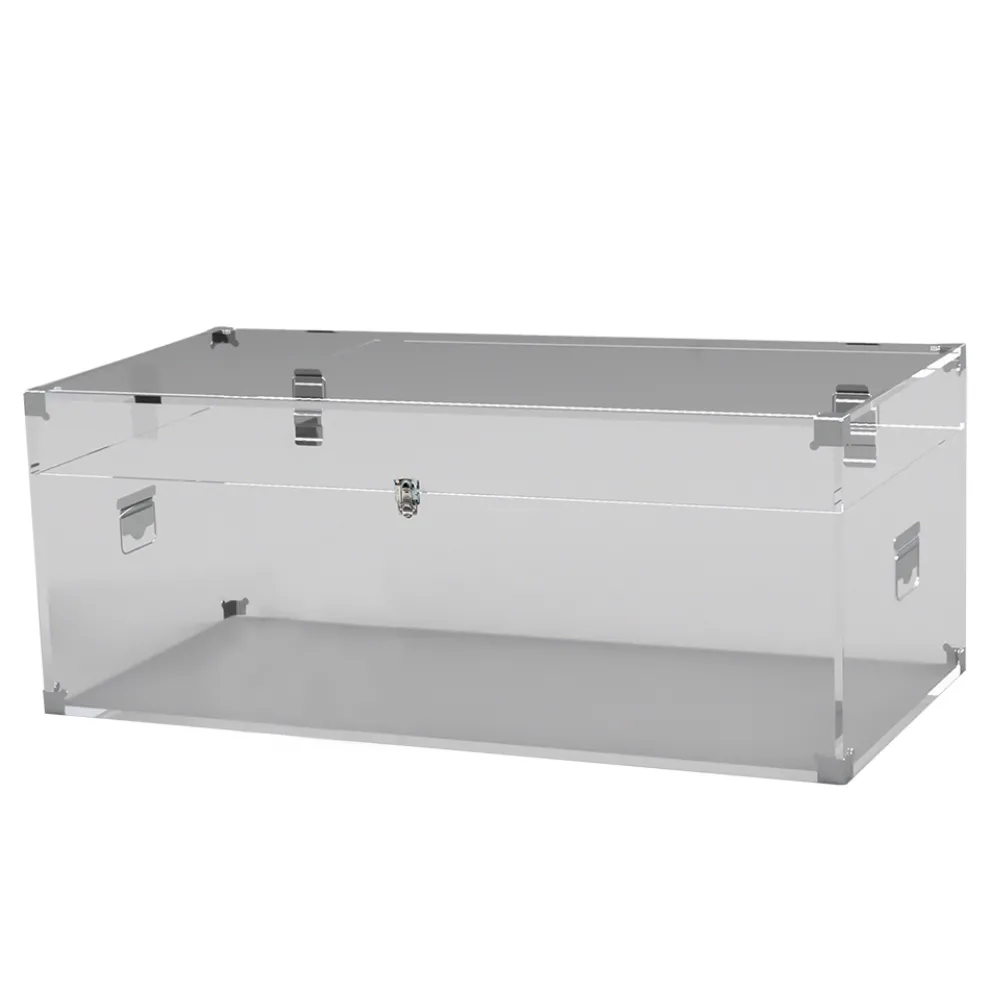 Koffer aus transparentem oder geräuchertem Acrylglas und modernem Stahl - Dante