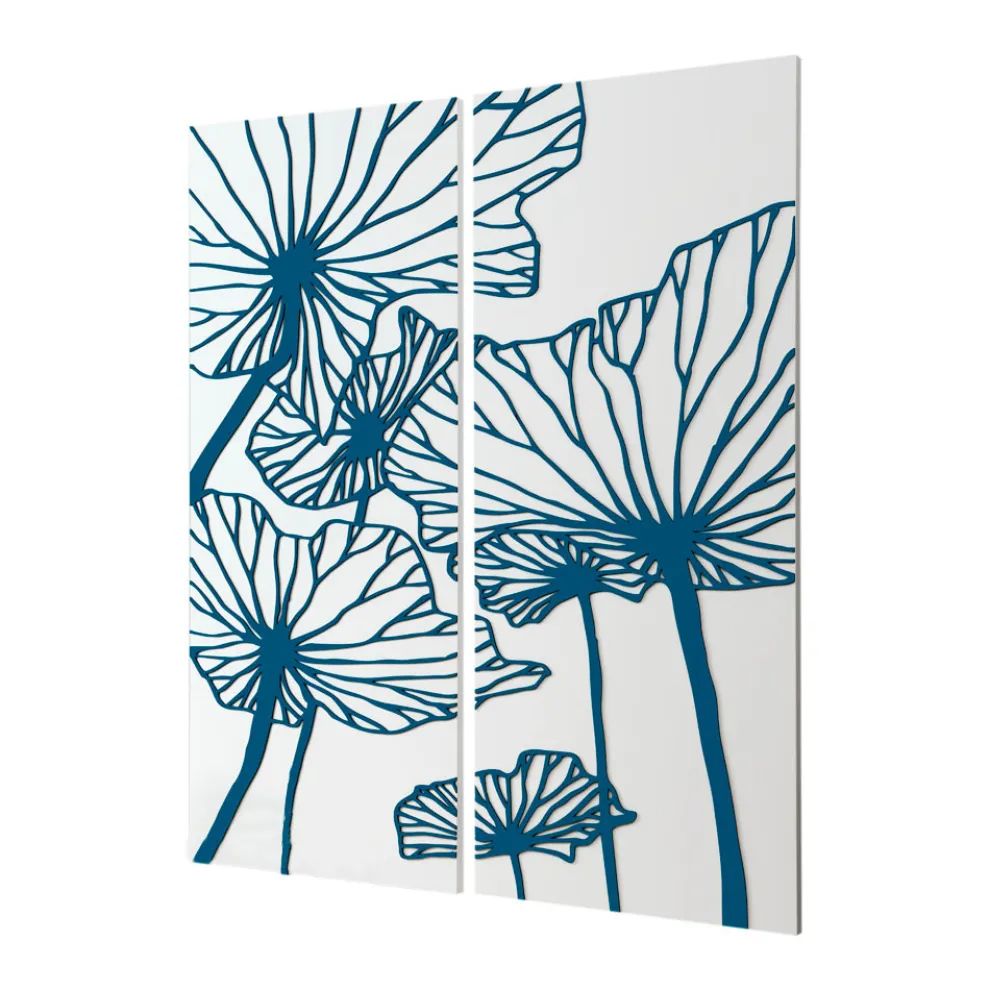 Komposition aus 2 Tafeln mit Blumen, hergestellt in Italien – Sheryl