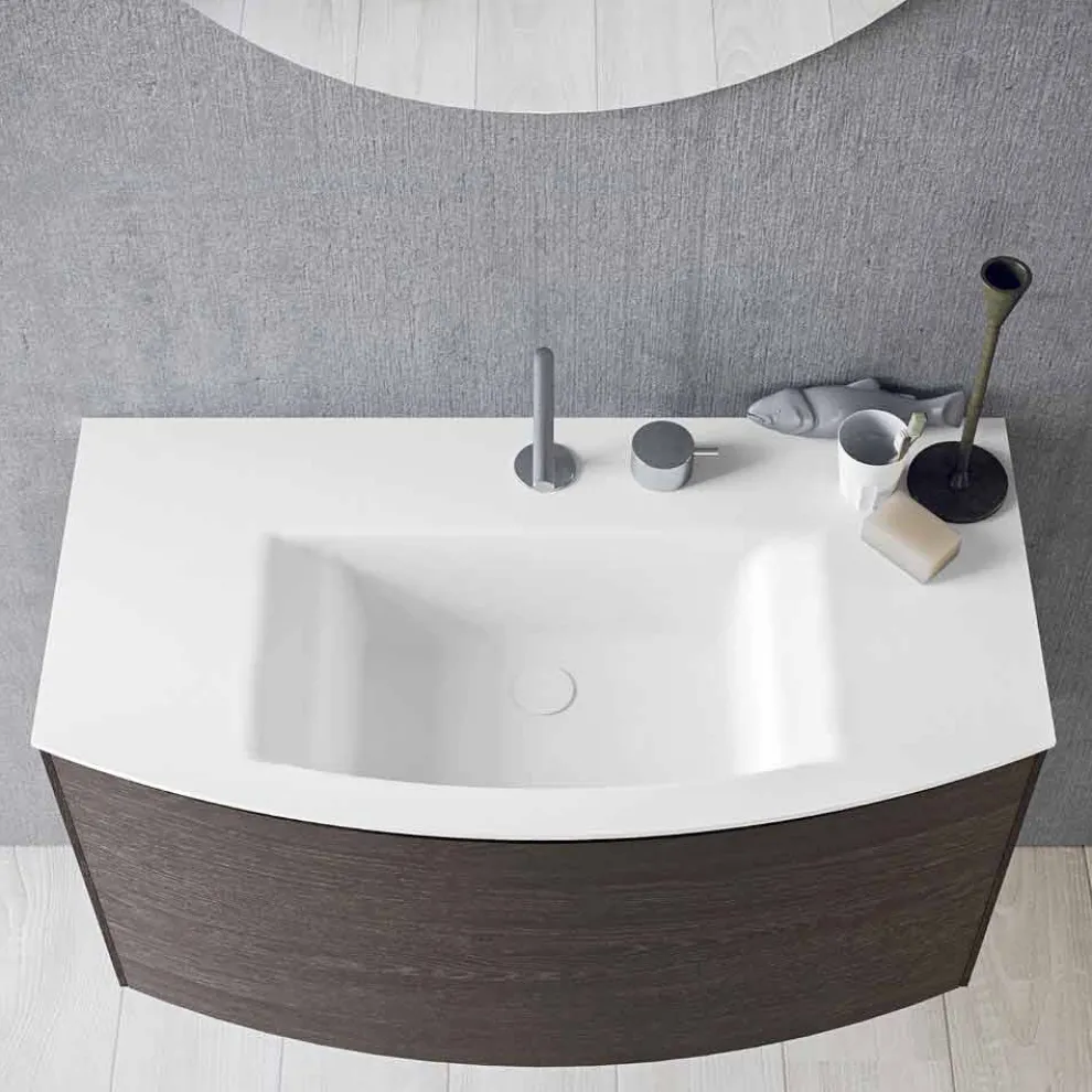 Komposition für das hängende Badezimmer mit modernem Design Made in Italy - Callisi11