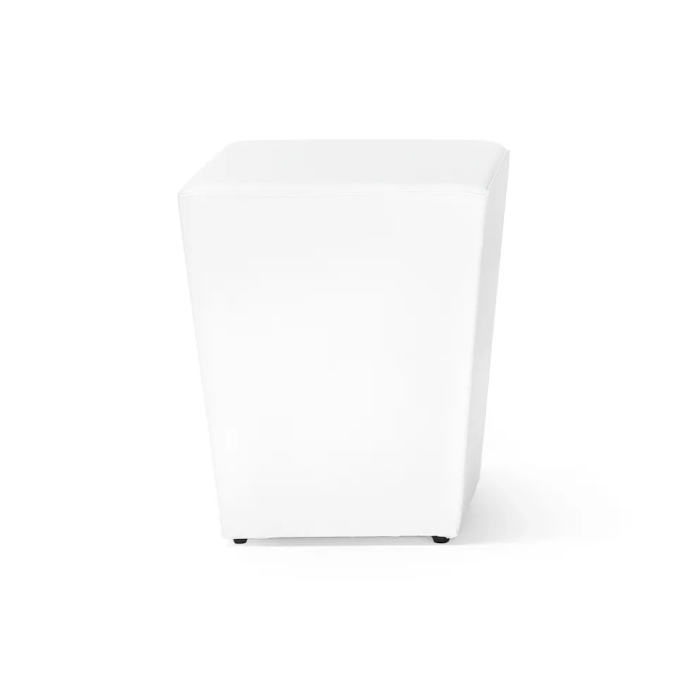 Konischer quadratischer Hocker aus Leder in verschiedenen Ausführungen, hergestellt in Italien – Arrows