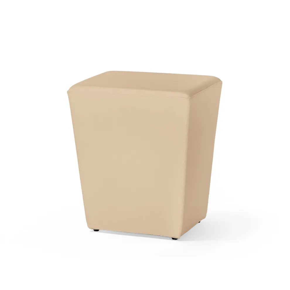 Konischer quadratischer Hocker aus Leder in verschiedenen Ausführungen, hergestellt in Italien – Arrows